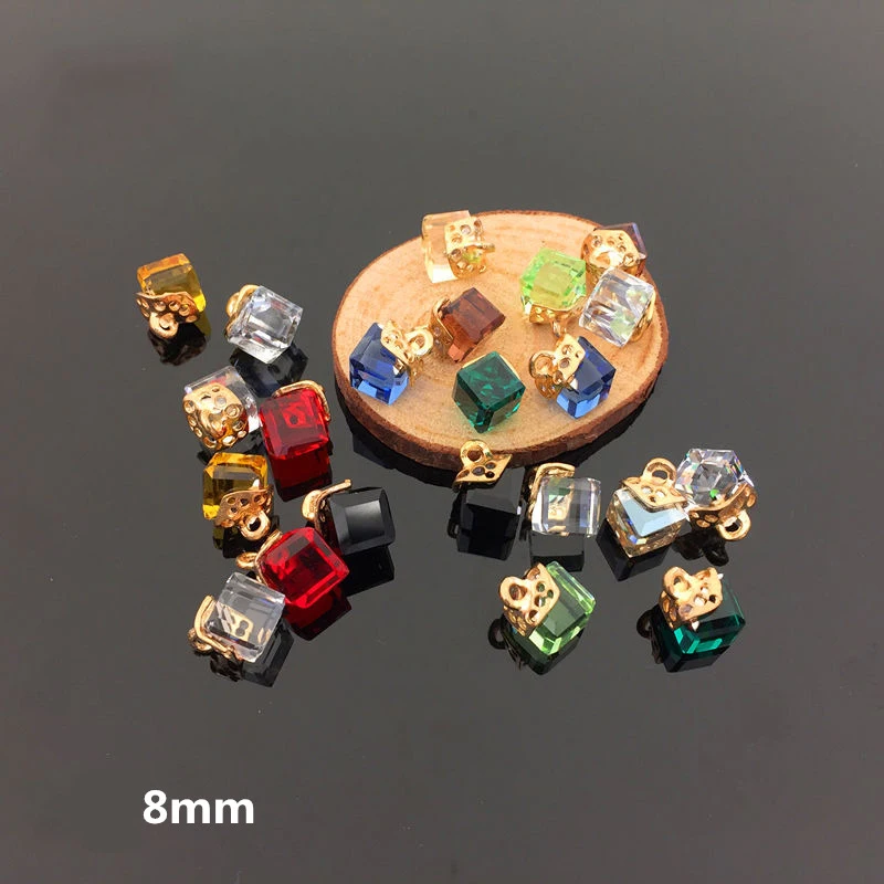 10Pcs/lot 8mm Square Crystal Charms Pendant For Jewelry DIY Making Handmade Crystal Cube Box Accessories
10Pcs/lot 8mm Square Crystal Charms Pendant For Jewelry DIY Making Handmade Crystal Cube Box Accessories