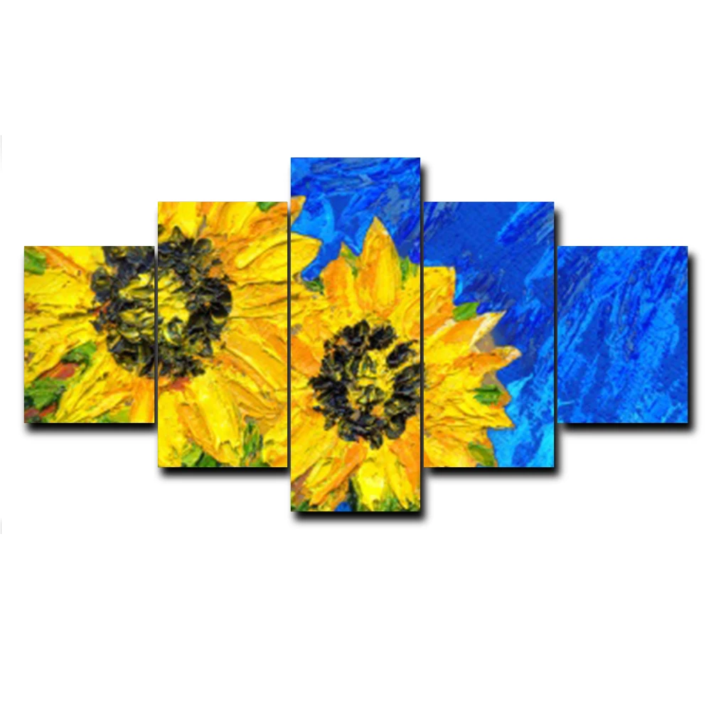 Laeacco Bright Sun Flowers Yellow 5 Pieces/Set Art Oils Painting Canvas Fabric Prints For Bed Living Room Wall Home Decor Photo
Laeacco Bright Sun Flowers Yellow 5 Pieces/Set Art Oils Painting Canvas Fabric Prints For Bed Living Room Wall Home Decor Photo