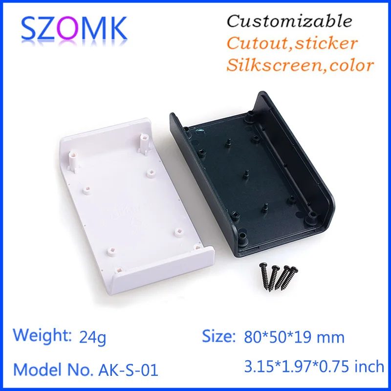 

10pcs szomk plastic electronics project enclosure for pcb switch abs project box High quality abs material plastic junction box