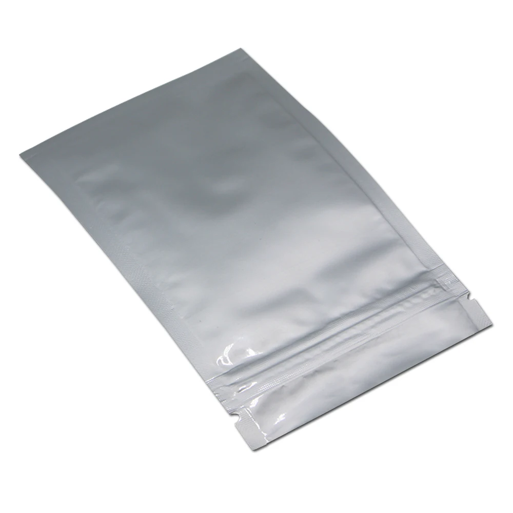 7*13cm Pure Aluminum Foil Ziplock Bag Mylar Foil Grip Seal Zipper Seal ZipLock Food Storage Package Pouch Smell Proof Bags
7*13cm Pure Aluminum Foil Ziplock Bag Mylar Foil Grip Seal Zipper Seal ZipLock Food Storage Package Pouch Smell Proof Bags