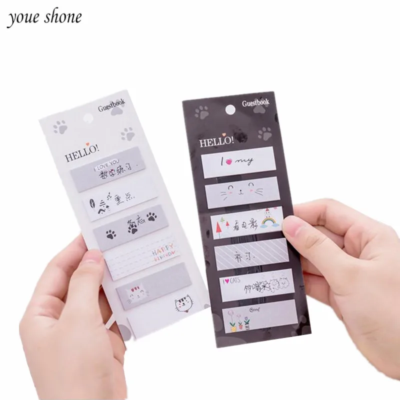 2PCS/Lot Cute Sticky Notes And Memo Pads Cat Animal Mini Urine Sign Messager Paper Sticky Notepad Sticky Note Planner Stationery 
2PCS/Lot Cute Sticky Notes And Memo Pads Cat Animal Mini Urine Sign Messager Paper Sticky Notepad Sticky Note Planner Stationery