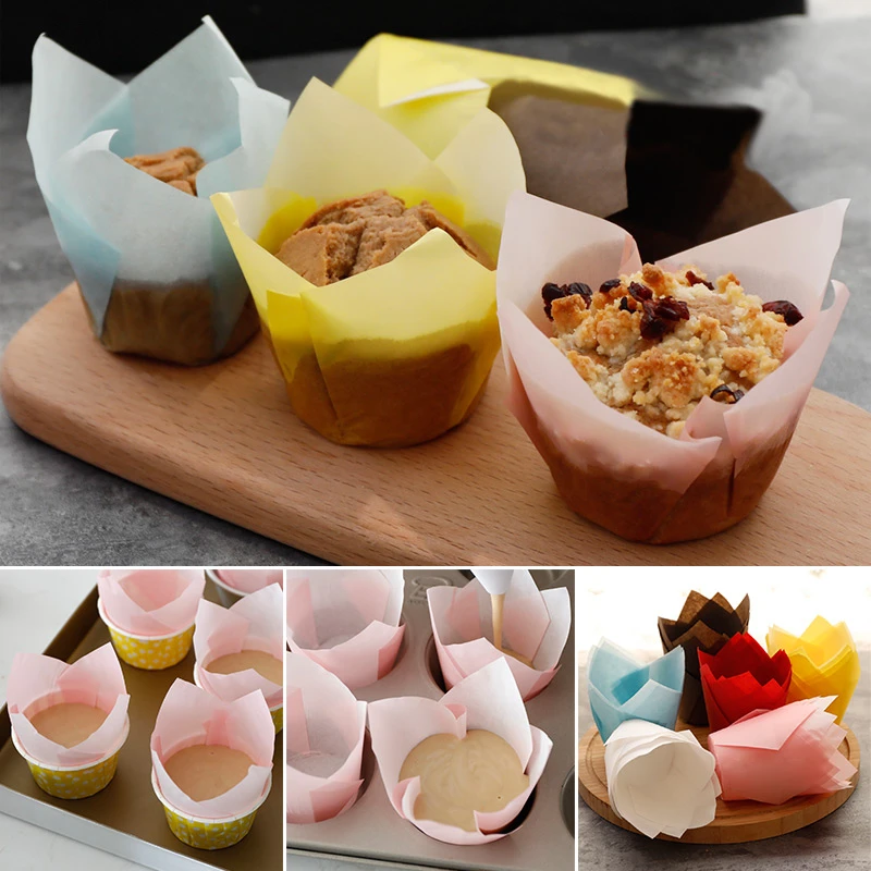 50pcs Premium Tulip Muffin Cases Cake Wraps Greaseproof Cup Baking Paper Decorations DIY Kitchen Baking Tools Party Supplies
50pcs Premium Tulip Muffin Cases Cake Wraps Greaseproof Cup Baking Paper Decorations DIY Kitchen Baking Tools Party Supplies