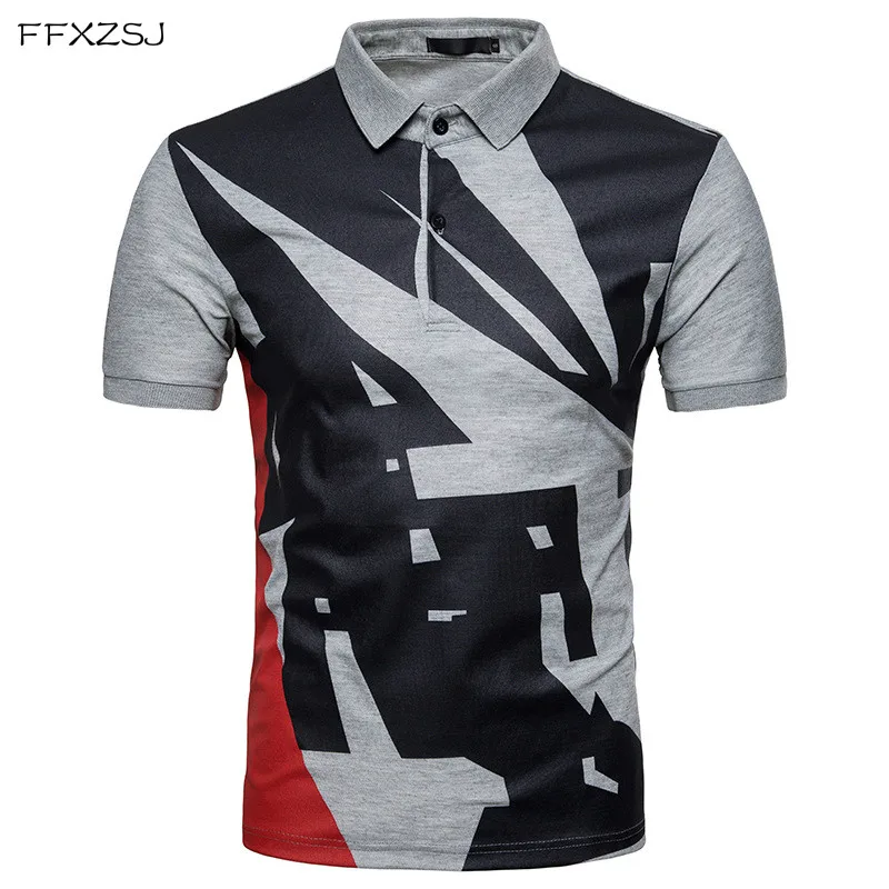 FFXZSJ 2018 high quality summer fashion men casual simple geometric design printing Lapel short sleeve POLO
FFXZSJ 2018 high quality summer fashion men casual simple geometric design printing Lapel short sleeve POLO