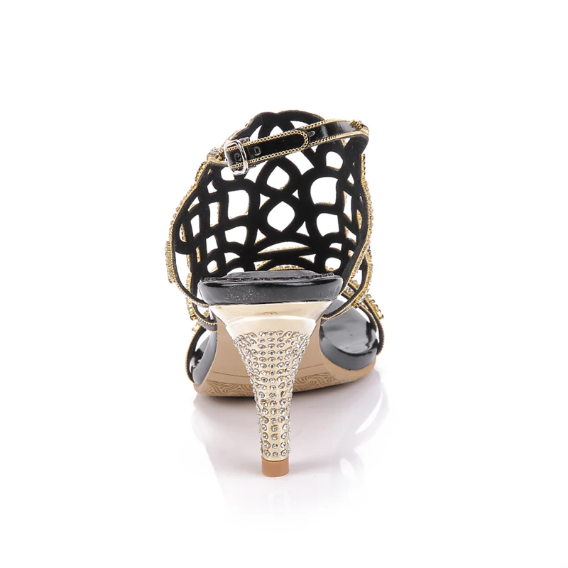 2019 Summer New Black Rhinestone Sandals Seaweed Pattern High-heeled Personality Fashion Shoes Wedding Shoes 8CM
2019 Summer New Black Rhinestone Sandals Seaweed Pattern High-heeled Personality Fashion Shoes Wedding Shoes 8CM