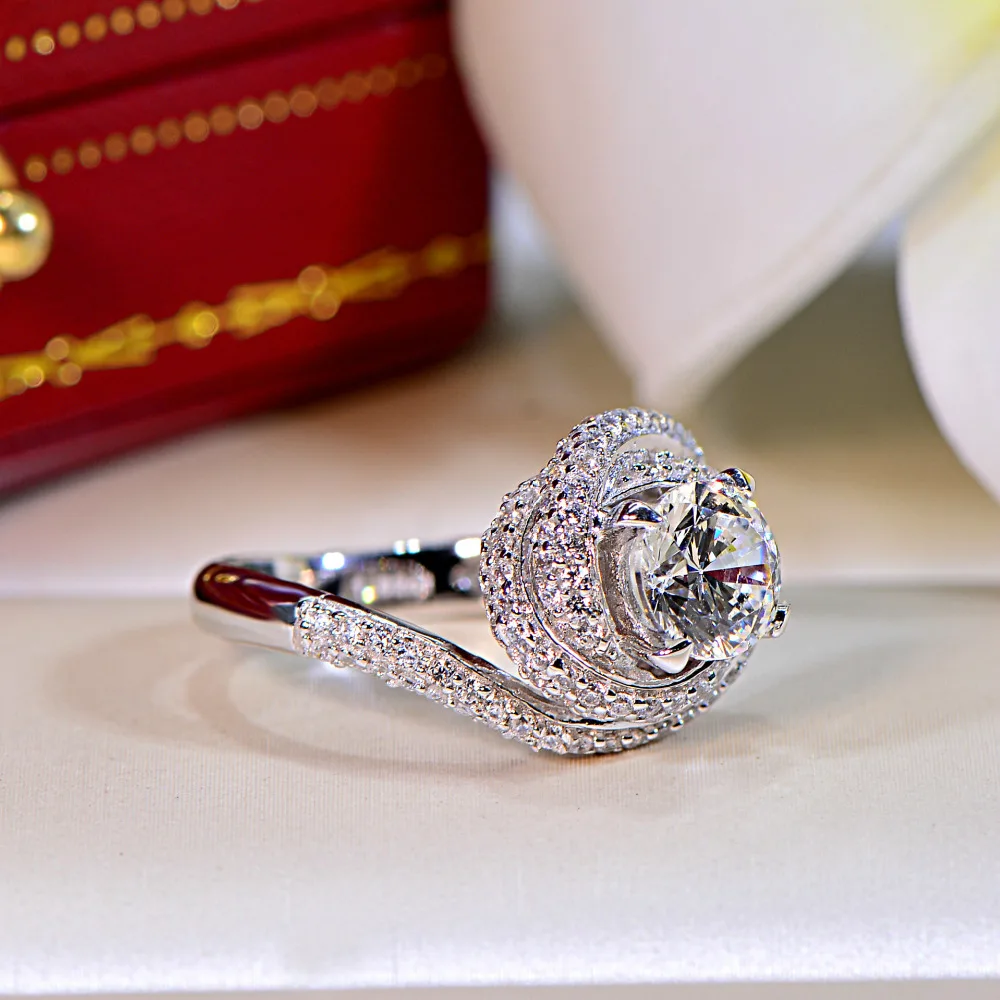 Виктория Вик крест ювелирные изделия 3ct AAAAA Циркон cz обручальное кольца для