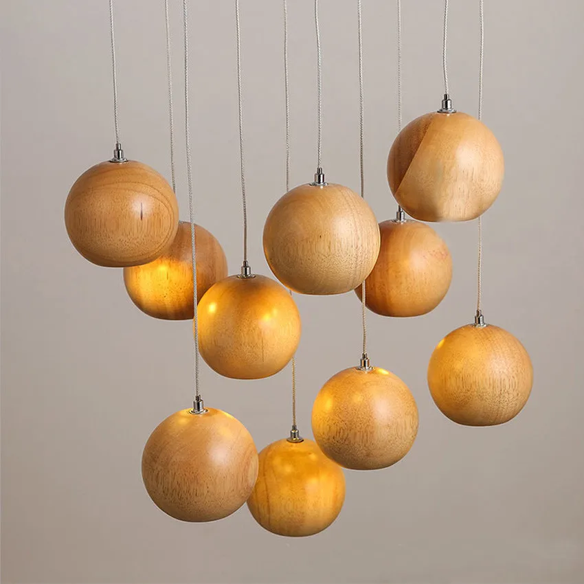 Nordic Led Pendant lights Creative Pastoral Wooden Ball Shade Pendant Lamp for Dining Room Clothing Store Hanging Lamp Deco
Nordic Led Pendant lights Creative Pastoral Wooden Ball Shade Pendant Lamp for Dining Room Clothing Store Hanging Lamp Deco