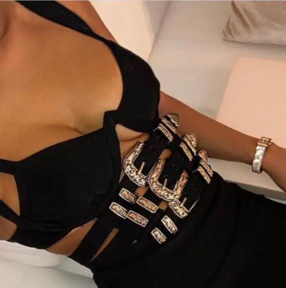 New Arrival Women's HL Bandage Tops Strap Sexy Sequined Bodycon Short Tops Fashion Celebrity Wear
New Arrival Women's HL Bandage Tops Strap Sexy Sequined Bodycon Short Tops Fashion Celebrity Wear