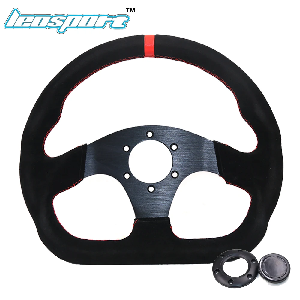 Leosport-13"(330mm) Racing Steering Wheel Suede Leather red line Steering Wheel Flat Game Racing Steering Wheel With horn button
Leosport-13"(330mm) Racing Steering Wheel Suede Leather red line Steering Wheel Flat Game Racing Steering Wheel With horn button