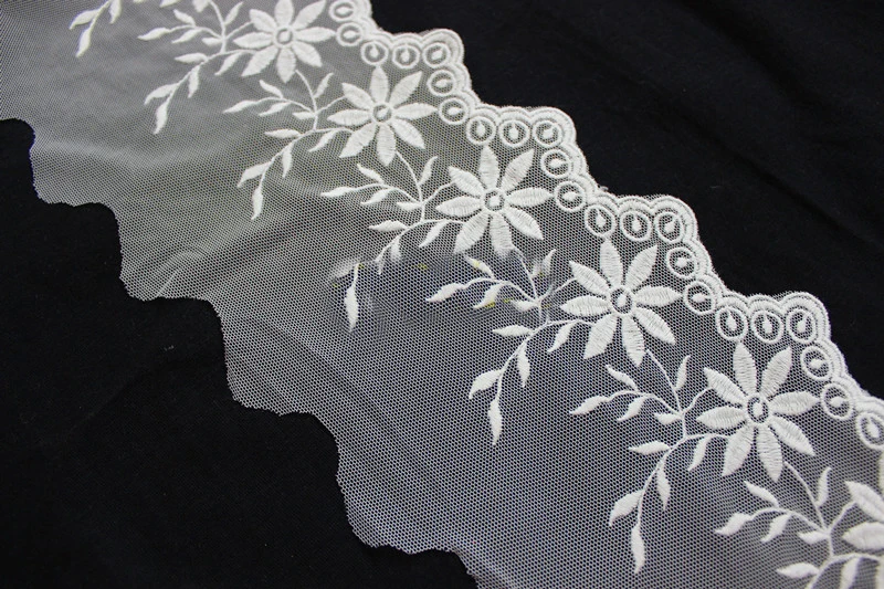 13 yard 13cm 5.11" wide ivory tulle mesh gauze fabric embroidered tapes lace trim ribbon 28366QL4K31
13 yard 13cm 5.11" wide ivory tulle mesh gauze fabric embroidered tapes lace trim ribbon 28366QL4K31