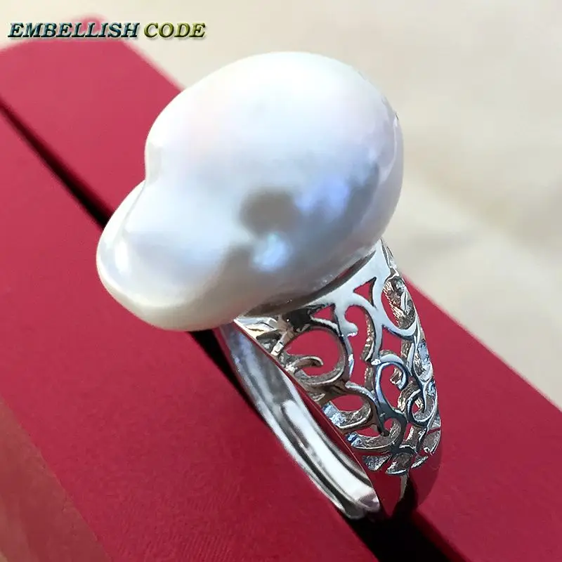 Adjustable Size Resize Baroque Pearl Ring Retro Hyperbole White Lustrous Tissue Nucleated Fire Ball Shape For Women
Adjustable Size Resize Baroque Pearl Ring Retro Hyperbole White Lustrous Tissue Nucleated Fire Ball Shape For Women