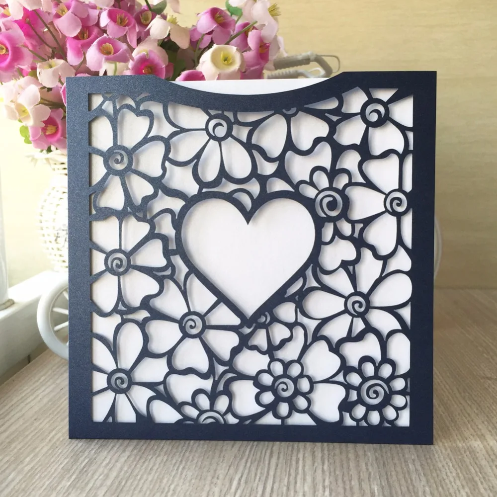 30pcs 21 Color New Arrived Romantic Wedding Party Invitation Card Delicate Carved Heart Pattern Wedding Invitation card Supplies
30pcs 21 Color New Arrived Romantic Wedding Party Invitation Card Delicate Carved Heart Pattern Wedding Invitation card Supplies