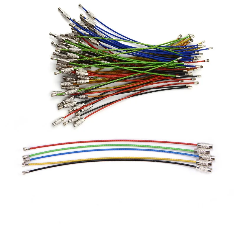 5/10pcs Colorful Screw Locking Stainless Steel Wire Keychain Cable Rope Key Holder Keyring Key Chain Rings Cable Outdoor Tools
5/10pcs Colorful Screw Locking Stainless Steel Wire Keychain Cable Rope Key Holder Keyring Key Chain Rings Cable Outdoor Tools