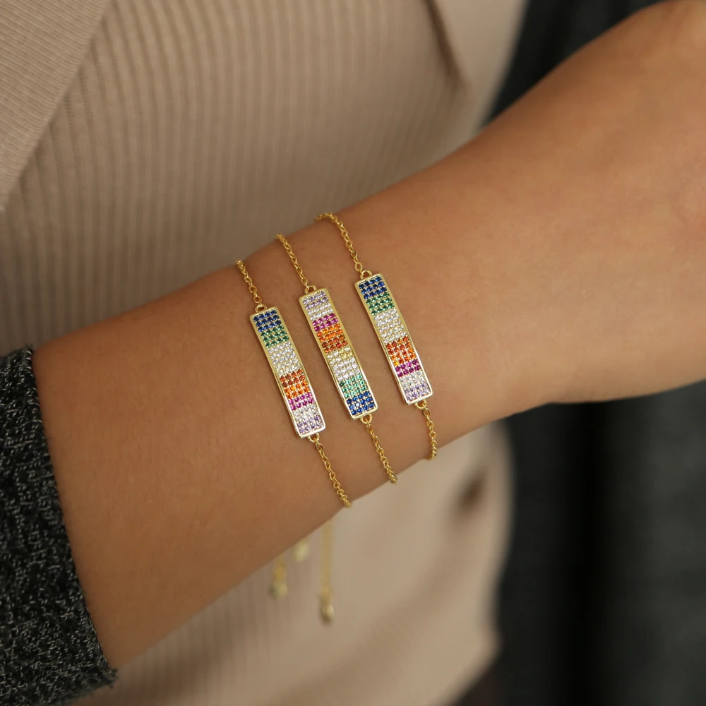Fashion cz Bracelet & Bangle For Women Simple Adjustable Gold Color Name Bracelets Pulseras Mujer Jewelry Party Gifts
Fashion cz Bracelet & Bangle For Women Simple Adjustable Gold Color Name Bracelets Pulseras Mujer Jewelry Party Gifts