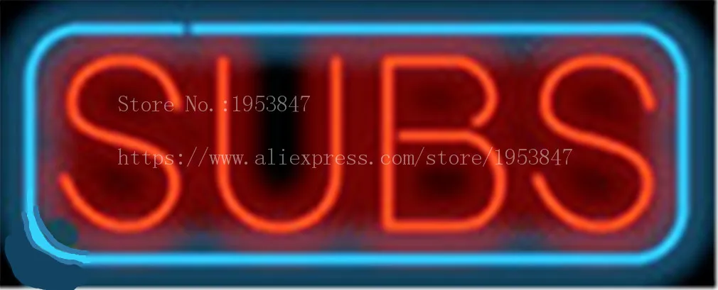 Subs Deli Neon sign Real Glass Tube Bulbs Light Bar Beer Club Decoration Food Custom Signs Signboard Bread Store Shop 17"x14"
Subs Deli Neon sign Real Glass Tube Bulbs Light Bar Beer Club Decoration Food Custom Signs Signboard Bread Store Shop 17"x14"