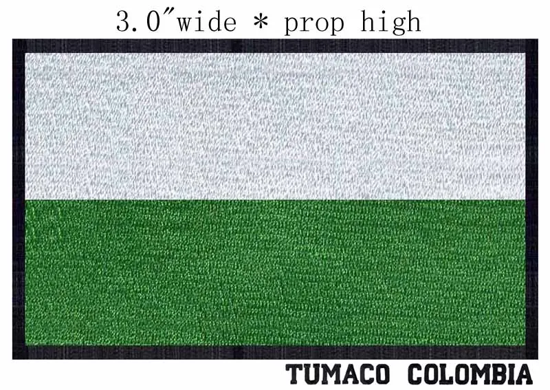Tumaco, Colombia Flag 3"wide embroidery patch for iron on backing/roupa de unicornio/embroidery craft
Tumaco, Colombia Flag 3"wide embroidery patch for iron on backing/roupa de unicornio/embroidery craft