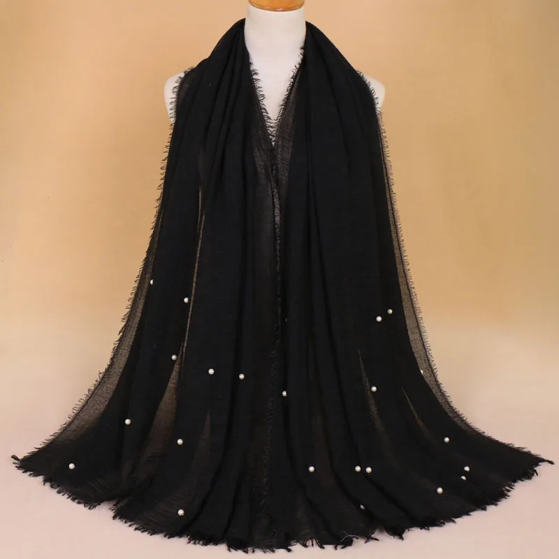 Fashion Cotton Ramie Crimping Crinkle Hijab Women Winter Head Scarf High Quality Wool Silk Side Yarn Pearl Headscarf
Fashion Cotton Ramie Crimping Crinkle Hijab Women Winter Head Scarf High Quality Wool Silk Side Yarn Pearl Headscarf