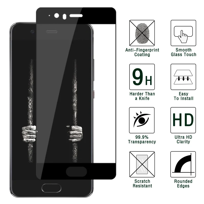 Жесткая Защитная стеклянная пленка для Huawei P10/VTR-AL00 полное покрытие тонкий экран