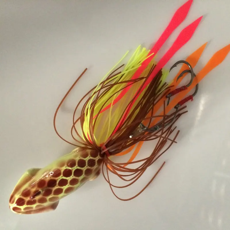 90g Rubber Jig Soft Fishing Lure Spinnerbait Black Large Mouth Bass Fish Metal Bait Sequin Beard Pike Fishing Tackle
90g Rubber Jig Soft Fishing Lure Spinnerbait Black Large Mouth Bass Fish Metal Bait Sequin Beard Pike Fishing Tackle