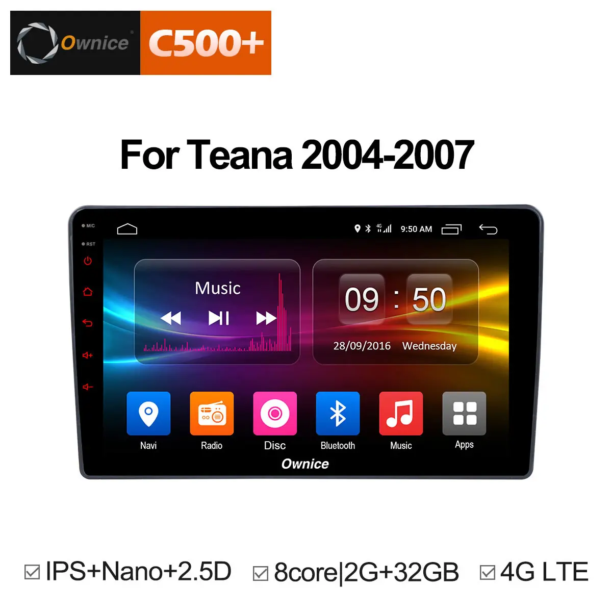 Фото Ownice C500 + G10 android 8 1 Автомобильный Dvd плеер для NISSAN Teana 2004 2007 gps навигации стерео Bluetooth