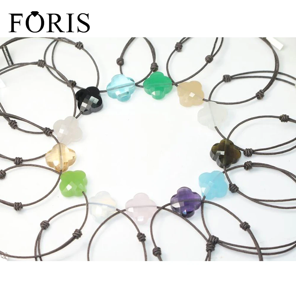 FORIS Brand jewelry Brown Rope 925 Sterling Silver Tags Stone Bracelets For Women 11 Colors Best Sell Surprise Price PB024
FORIS Brand jewelry Brown Rope 925 Sterling Silver Tags Stone Bracelets For Women 11 Colors Best Sell Surprise Price PB024