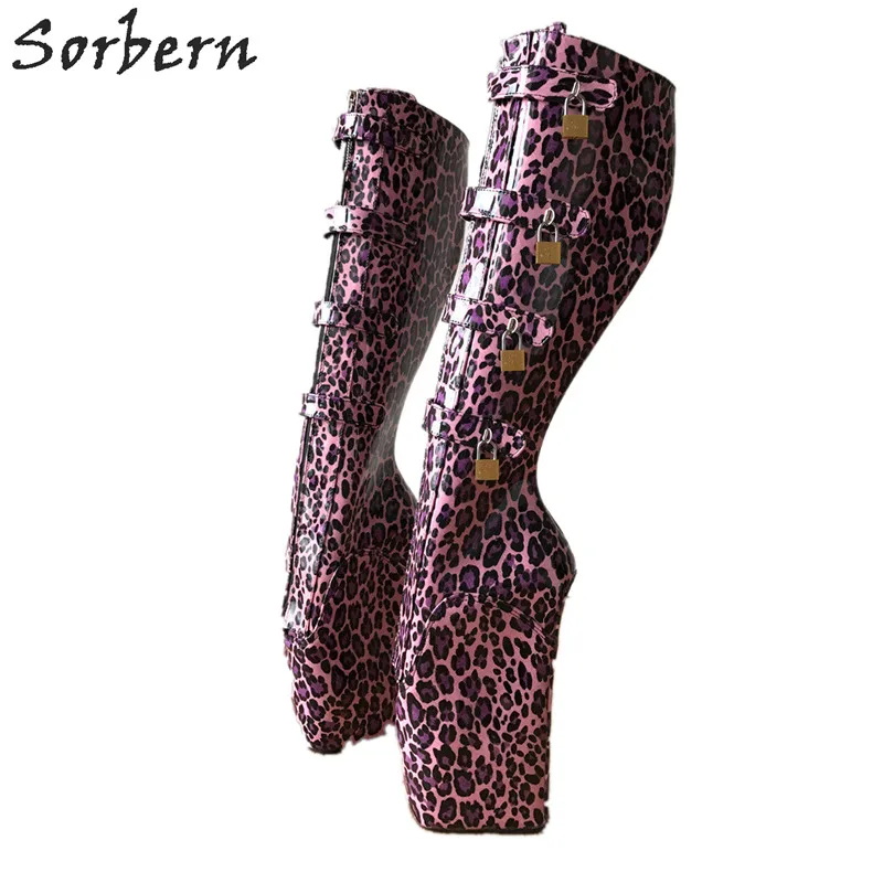 Sorbern Pink Leopard Boots Women Fetish High Heel Knee High Booties High Heels Women Ballet Heelless Wedges Boots Slip On
Sorbern Pink Leopard Boots Women Fetish High Heel Knee High Booties High Heels Women Ballet Heelless Wedges Boots Slip On