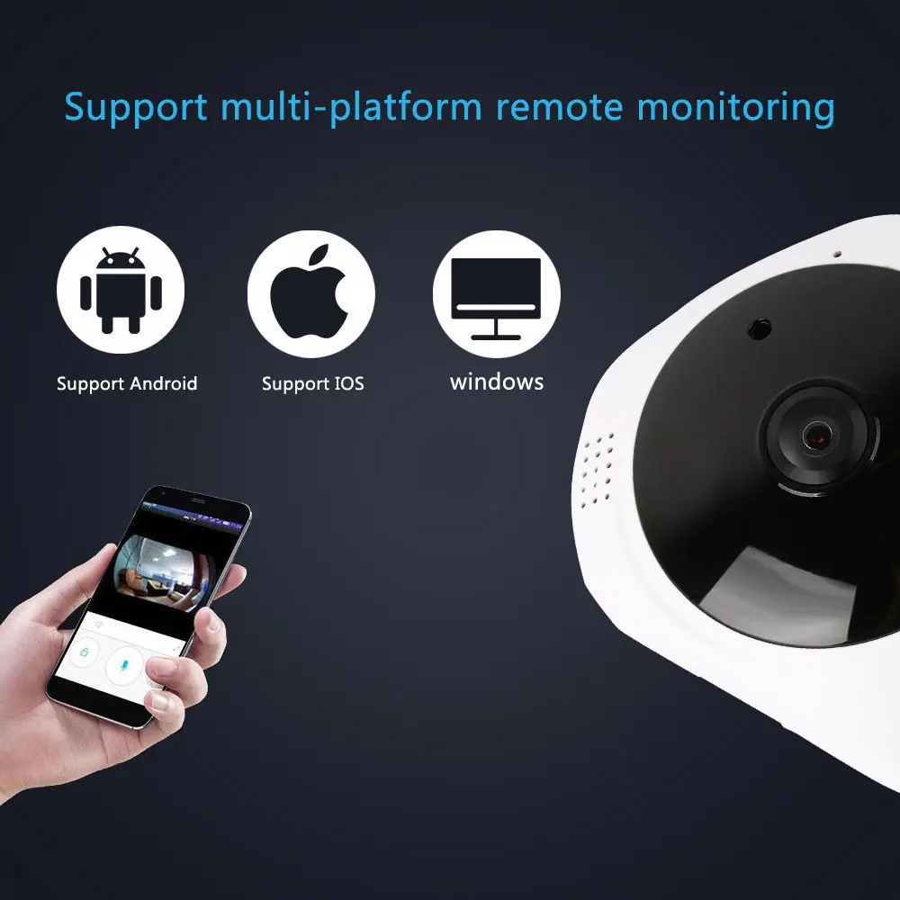 1280*960 360 Degree Fisheye Panoramic HD Wireless 3D VR Panorama IR wifi Camera
1280*960 360 Degree Fisheye Panoramic HD Wireless 3D VR Panorama IR wifi Camera