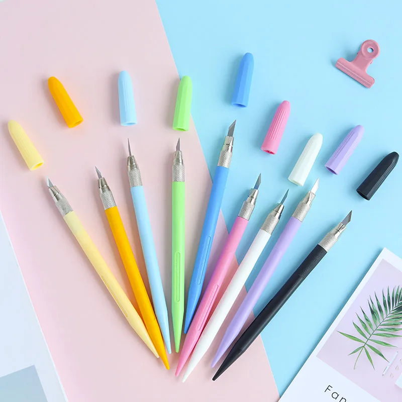 11 Colors Rubber Stamp Engraving Knife Pen With Blade Fruit Wood Crafts Carving Tool Cutting Photo Paper Office School Supply
11 Colors Rubber Stamp Engraving Knife Pen With Blade Fruit Wood Crafts Carving Tool Cutting Photo Paper Office School Supply