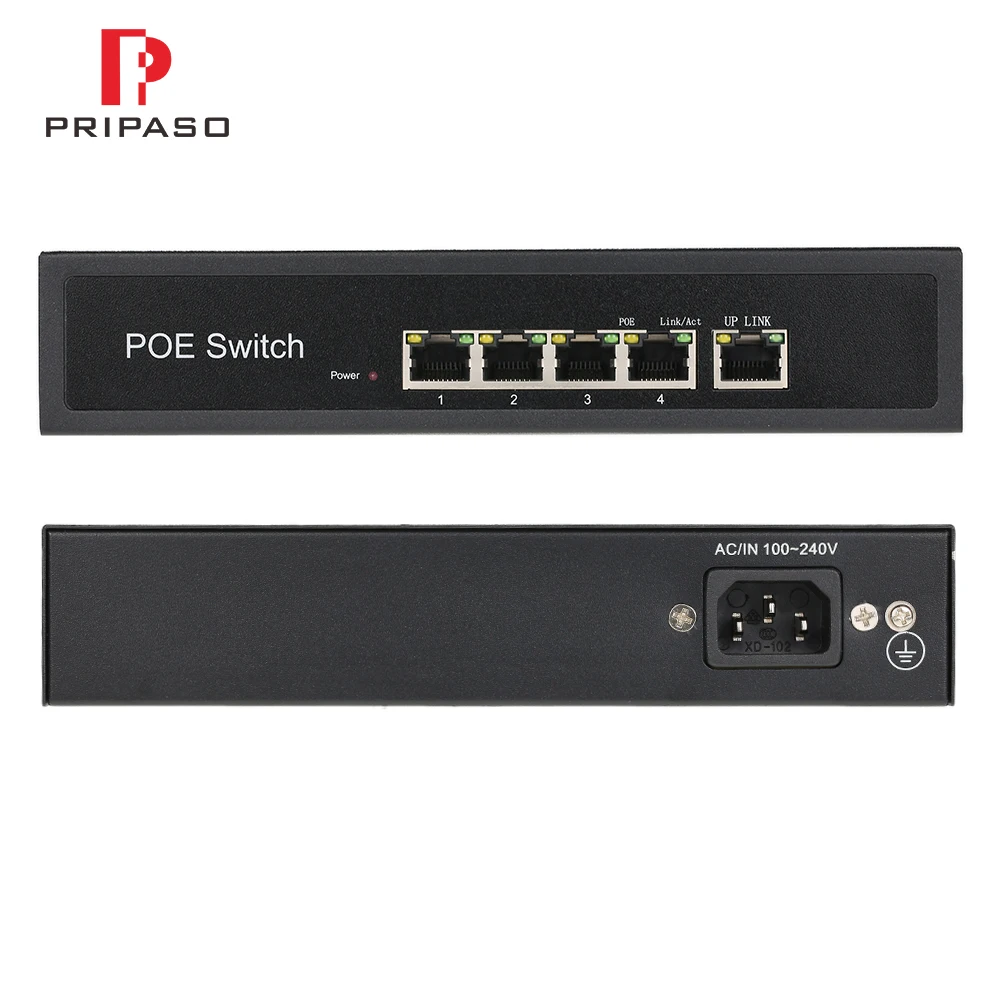 5 ports 10/100Mbps PoE Switch Ethernet Network Switch RJ45 Uplink POE Switch Network Of Compatible Network Cameras Wireless AP
5 ports 10/100Mbps PoE Switch Ethernet Network Switch RJ45 Uplink POE Switch Network Of Compatible Network Cameras Wireless AP