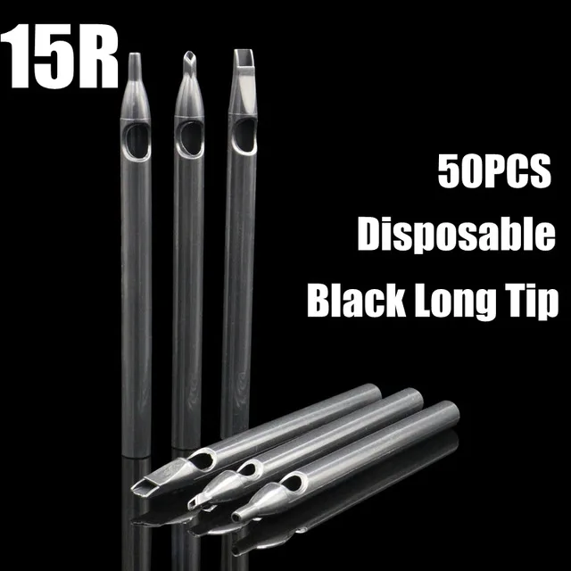 15R 50PCS newest Disposable Tattoo Black LONG Tips Back Stem Sterilized Plastic Tattoo Tips Nozzles tattoo supply free shipping
15R 50PCS newest Disposable Tattoo Black LONG Tips Back Stem Sterilized Plastic Tattoo Tips Nozzles tattoo supply free shipping