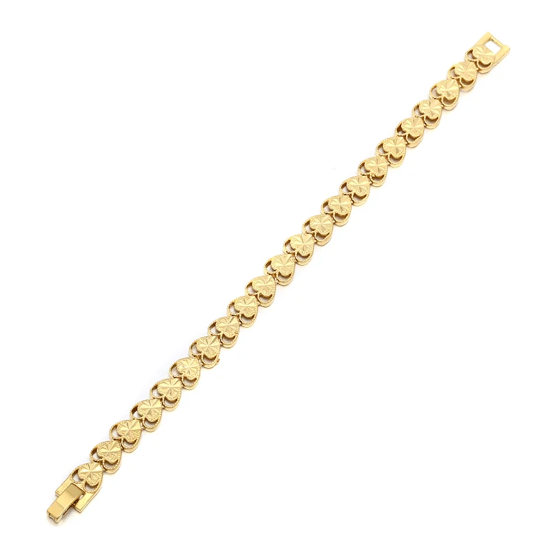 Двойной Слои сердце любовь Браслеты для Для женщин Gold Filled влюбленных jewelry браслет