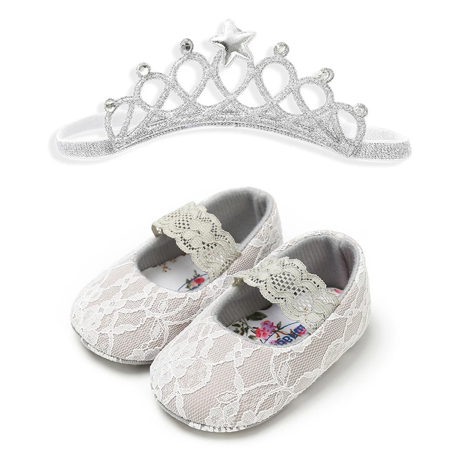 Princess Baby Girls Dress Shoes and Crown Headband Soft Sole Girls Party Shoes Newborn Toddler Girl Non-slip Indoor Moccasins
Princess Baby Girls Dress Shoes and Crown Headband Soft Sole Girls Party Shoes Newborn Toddler Girl Non-slip Indoor Moccasins