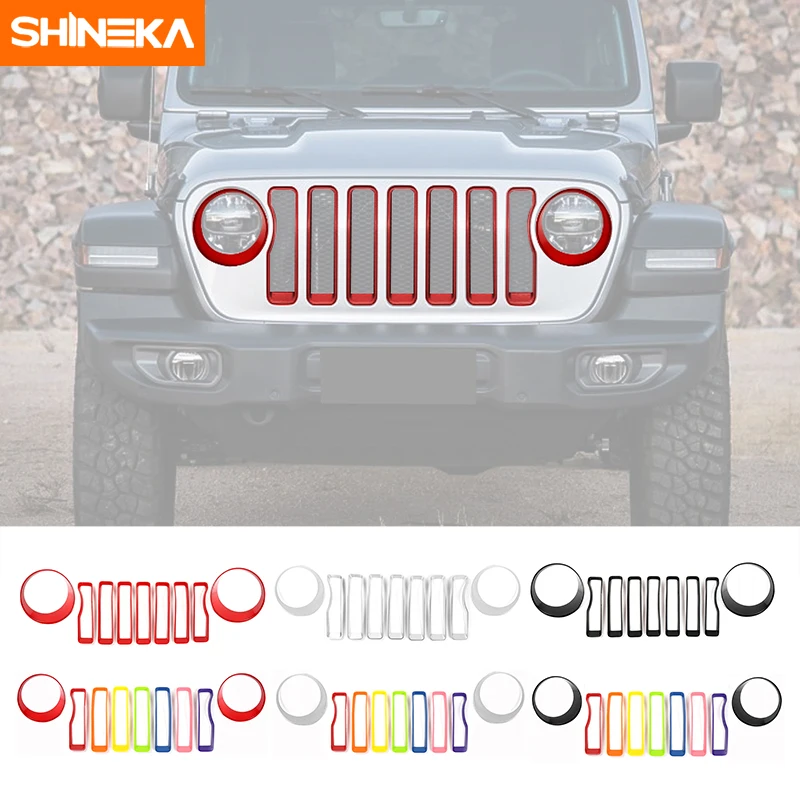 SHINEKA Racing Grills For Jeep Wrangler JL 2018-2022 Front Insert Grills Trims Rings Headlight Cover Guard Brand New Accessories
SHINEKA Racing Grills For Jeep Wrangler JL 2018-2022 Front Insert Grills Trims Rings Headlight Cover Guard Brand New Accessories