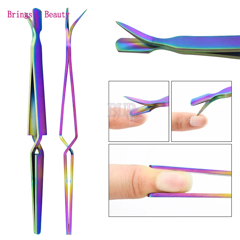 3 in 1 Magic Rainbow Multi-function Nail Cuticle Pusher Shaping Tweezers Can be used to Push Pinch Remove Hold Scrape Squeeze
3 in 1 Magic Rainbow Multi-function Nail Cuticle Pusher Shaping Tweezers Can be used to Push Pinch Remove Hold Scrape Squeeze
