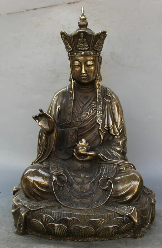fast shipping USPS to USA S2001 16" Chinese Buddhism Copper Ksitigarbha Boddhisattva Netherworld Leader Statue
fast shipping USPS to USA S2001 16" Chinese Buddhism Copper Ksitigarbha Boddhisattva Netherworld Leader Statue