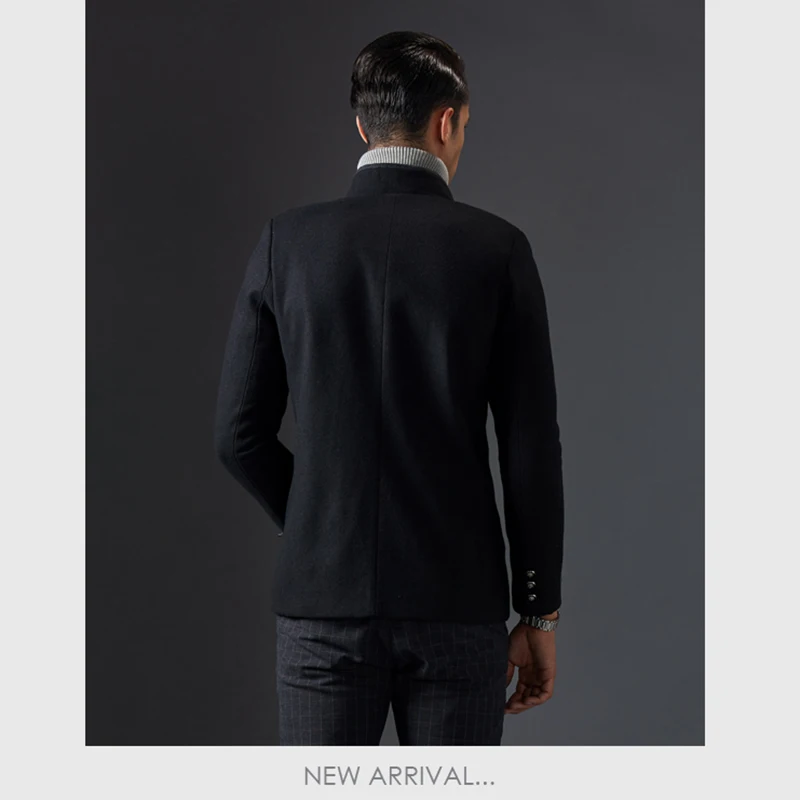 Men's Wool Coats & Jackets Winter Jacket Men Cashmere Jacket Man Overcoat Slim Fit Stand Collar Casual Woolen Black Jacket Coat
Men's Wool Coats & Jackets Winter Jacket Men Cashmere Jacket Man Overcoat Slim Fit Stand Collar Casual Woolen Black Jacket Coat