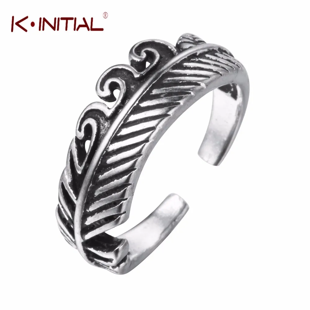 Kinitial Leaves Rings Antique Silver Color Open Ocean Wave Feather Ring for Girl Women Knuckle Gift Fashion Jewelry Wholesale
Kinitial Leaves Rings Antique Silver Color Open Ocean Wave Feather Ring for Girl Women Knuckle Gift Fashion Jewelry Wholesale