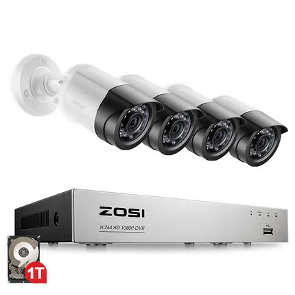 

4CH 1080P HDMI P2P TVI DVR Surveillance System Video Output 4PCS 2000TVL 2.0MP IP Camera Home Security CCTV Kits NO HDD