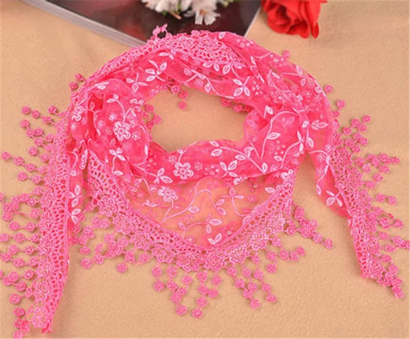 Fashion Women Fashion Triangle Wrap Lady Shawl Lace Sheer Floral Print Scarf Scarves
Fashion Women Fashion Triangle Wrap Lady Shawl Lace Sheer Floral Print Scarf Scarves