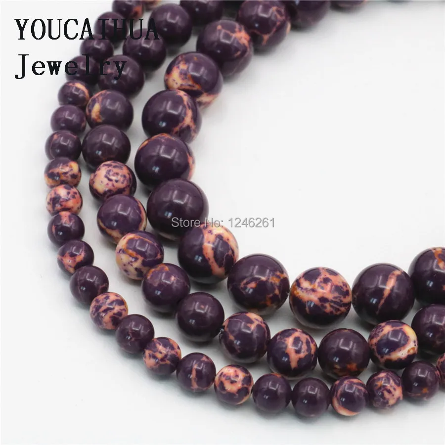 YOUCAIHUA New Arrival Deep Purple King Turkey Stone 6/8/10mm Beads Girl Jewelry DIY Parts Accessories Manual Women Gifts 15inch
YOUCAIHUA New Arrival Deep Purple King Turkey Stone 6/8/10mm Beads Girl Jewelry DIY Parts Accessories Manual Women Gifts 15inch