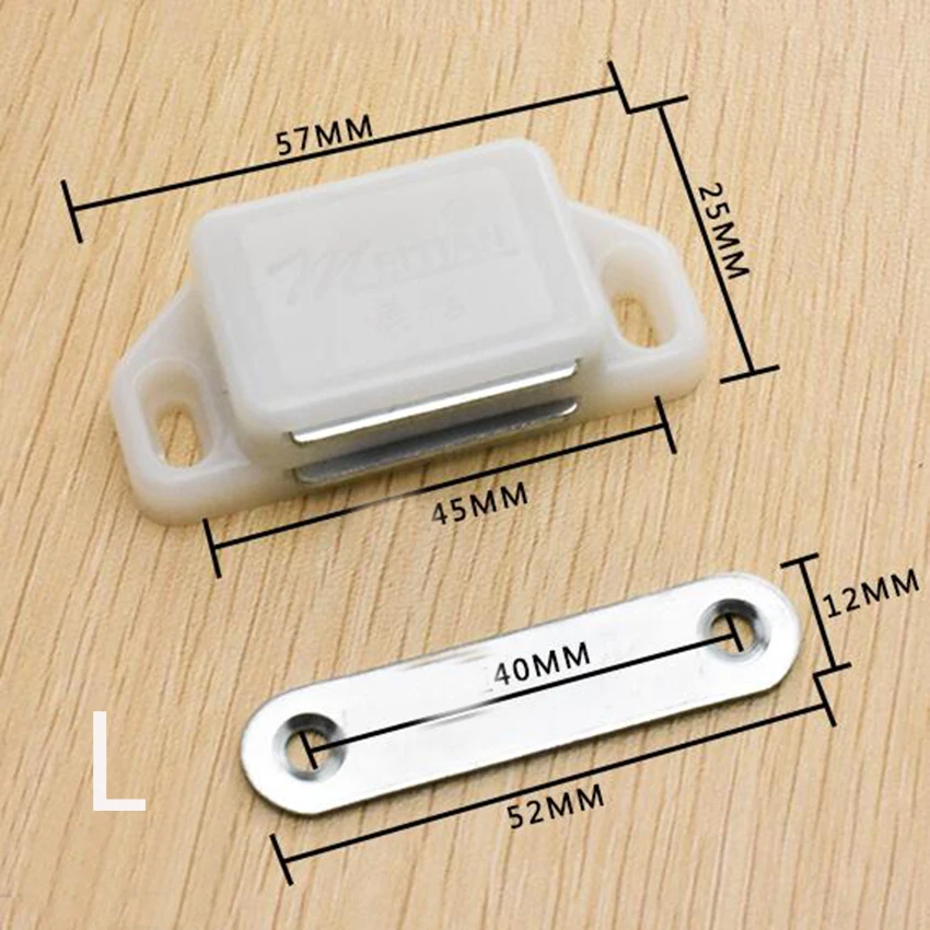 1pcs s/L New cabinet door suction Door Hardware accessories White Base Single Magnetic Catch with Screws | Обустройство дома