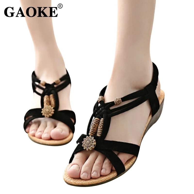 Summer Woman Sandals Woman Wedges Beads Bohemia Low Heel Shoes Ankle Strap Sandals 2018 Casual Beach Footwear Woman Rubber Shoes
Summer Woman Sandals Woman Wedges Beads Bohemia Low Heel Shoes Ankle Strap Sandals 2018 Casual Beach Footwear Woman Rubber Shoes
