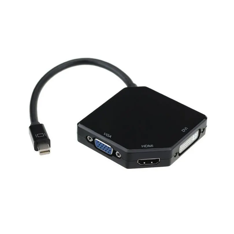 Кабель адаптера Thunderbolt Mini Displayport DP VGA/DVI/HDMI совместимый с Apple MacBook Air Pro VGA DVI|displayport dp to