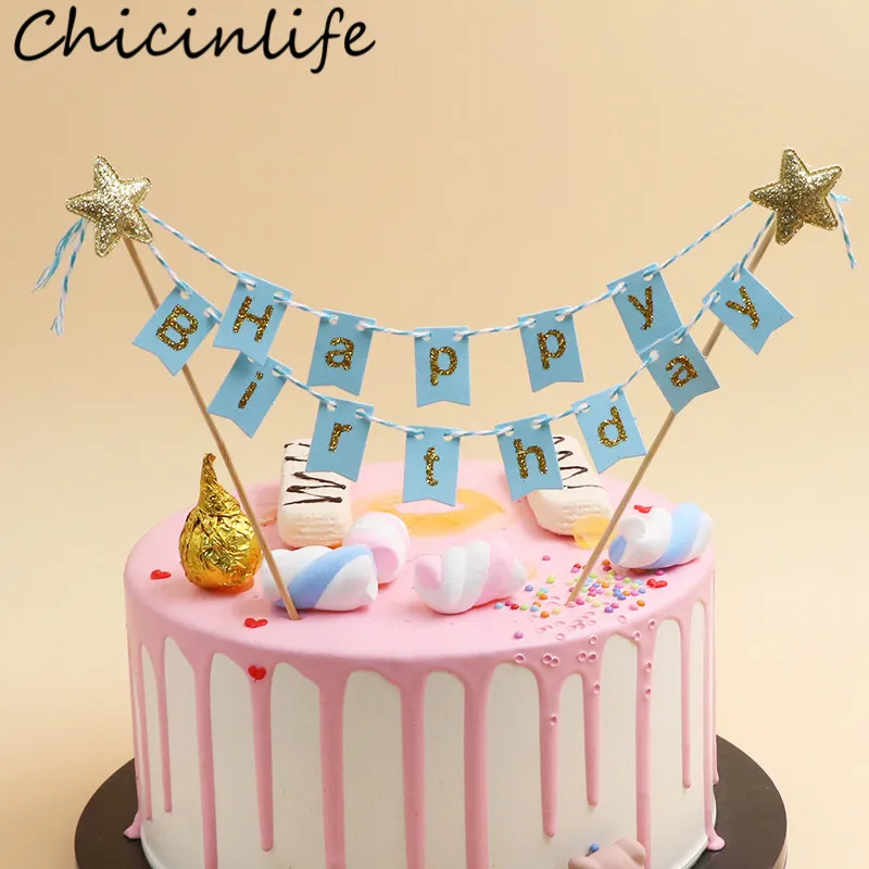 Chicinlife 1 шт. баннер для торта украшение детей взрослых мальчиков и девочек
