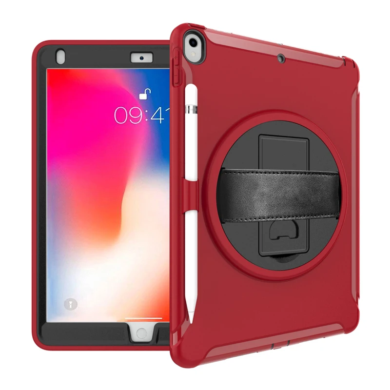 For iPad Pro 10.5 Tablet Case Shockproof Silicon PC Back Case Degree Rotation Stand Hand Strap Back Cover for iPad Air3 2019
For iPad Pro 10.5 Tablet Case Shockproof Silicon PC Back Case Degree Rotation Stand Hand Strap Back Cover for iPad Air3 2019