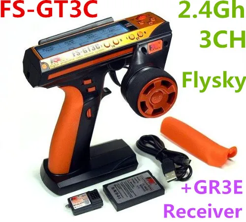 

Original Flysky FS-GT3C 2.4Ghz 3CH AFHDS Automatic Frequency Hopping Digital System with GR3E Receiver For RC Cars Boat