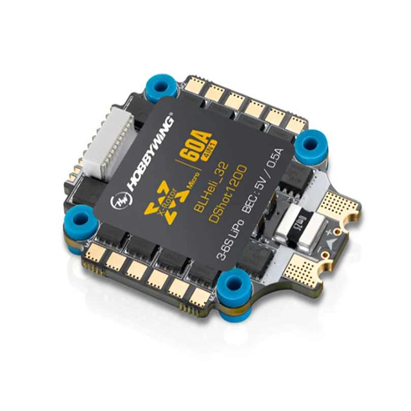 NEW HobbyWing XRotor Micro 60A 4in1 5V BEC output 3-6S Lipo BLHeli-32 DShot1200 Integrated 3-6S ESC for DIY Multicopter
NEW HobbyWing XRotor Micro 60A 4in1 5V BEC output 3-6S Lipo BLHeli-32 DShot1200 Integrated 3-6S ESC for DIY Multicopter