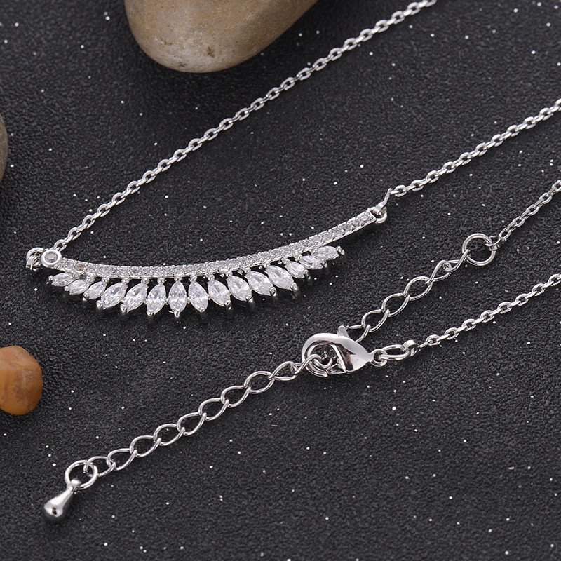 GAOLA Vintage Plant Pendants Necklace Silver Color Cubic Zirconia Jewelry For Women Accessories GLD1180 | Украшения и аксессуары