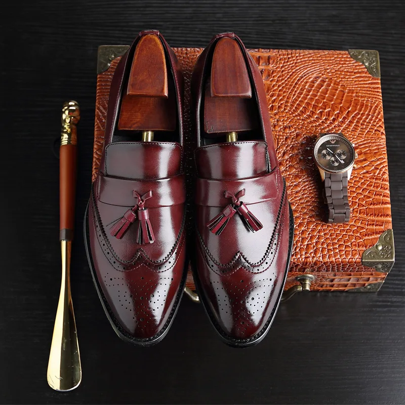 CuddlyIIPanda Luxury Brand Men Fashion Shoes Classic Tassel Brogue Shoes Big Size 37-48 Formal Shoes Casual Dress Bullock Shoes
CuddlyIIPanda Luxury Brand Men Fashion Shoes Classic Tassel Brogue Shoes Big Size 37-48 Formal Shoes Casual Dress Bullock Shoes