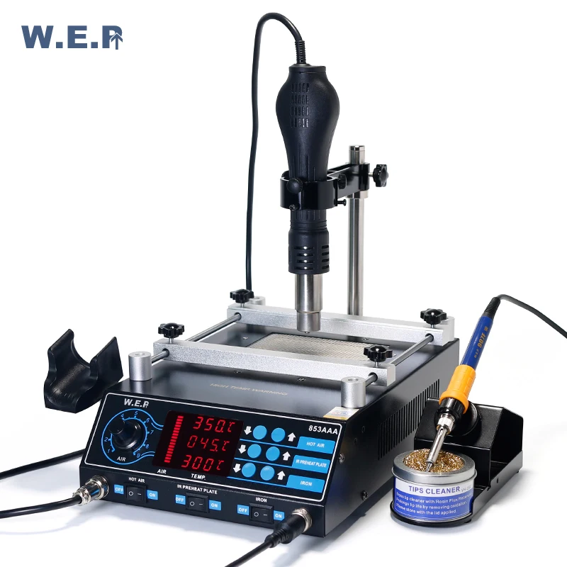 Паяльная станция WEP 853AAA BGA паяльная 1200 Вт SMD тепловая пушка паяльник сварочное
