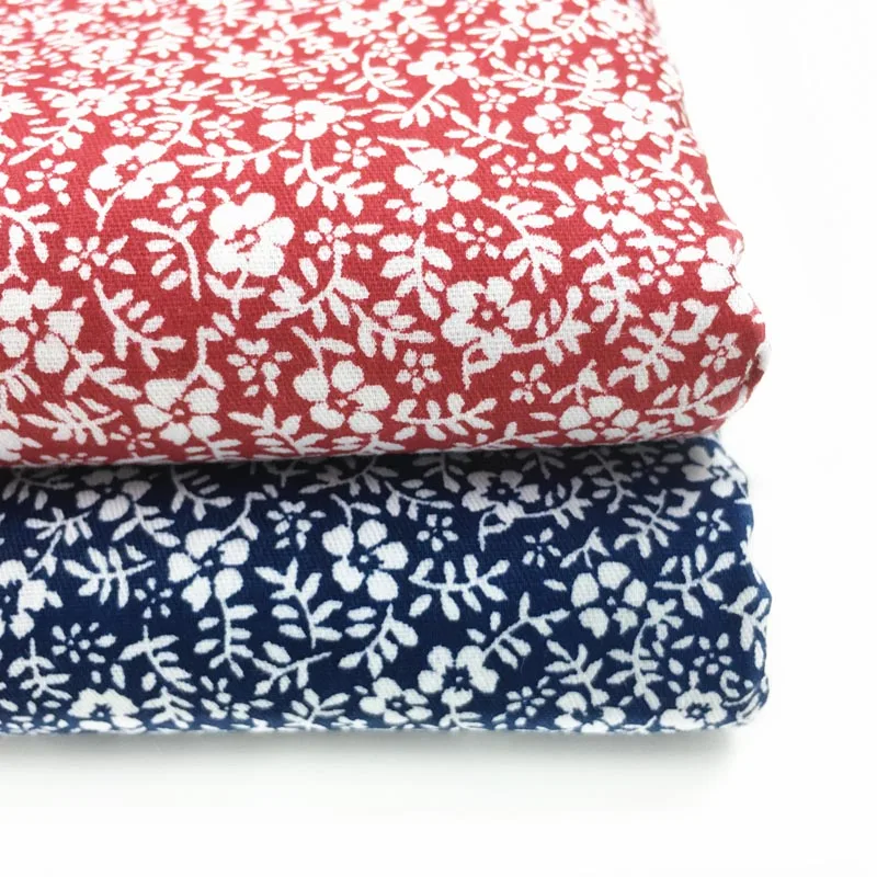 100% cotton twill textile pastoral navy blue red white small flowers floral fabrics for DIY crib apparel quilting handwork decor
100% cotton twill textile pastoral navy blue red white small flowers floral fabrics for DIY crib apparel quilting handwork decor